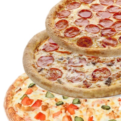 Три пиццы 30 см